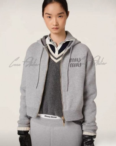Knit Hood Zip-Up