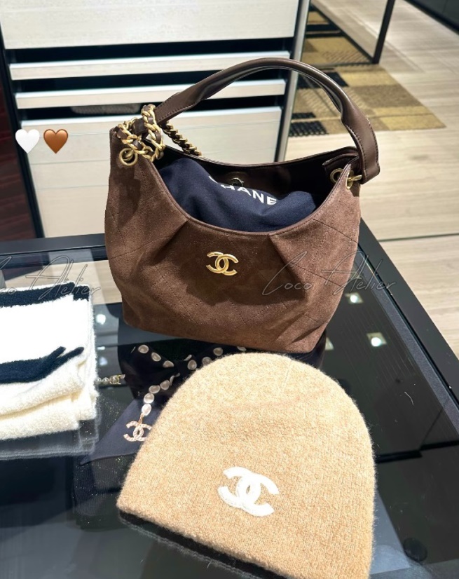 Suede hobo bag
