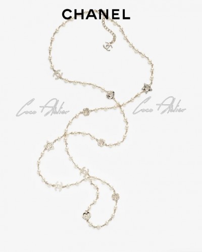 cc pearl long necklace