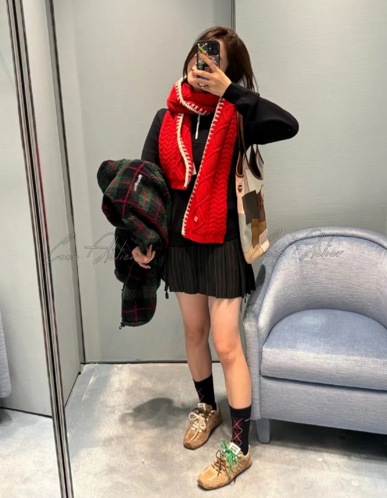 cashmere knit muffler