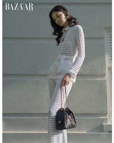 Belt mesh knitwear