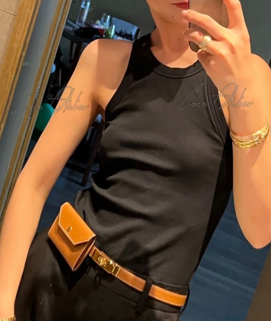 Ppoket leather Belt