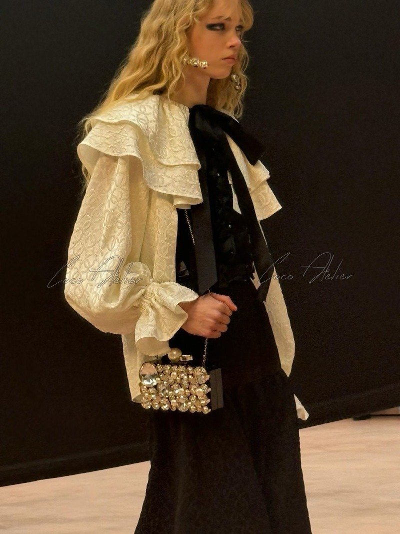Silk frill blouse