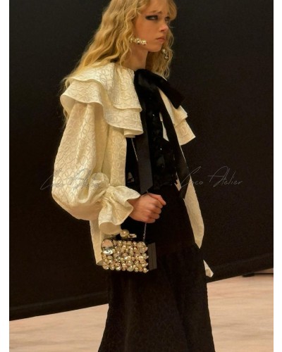 Silk frill blouse
