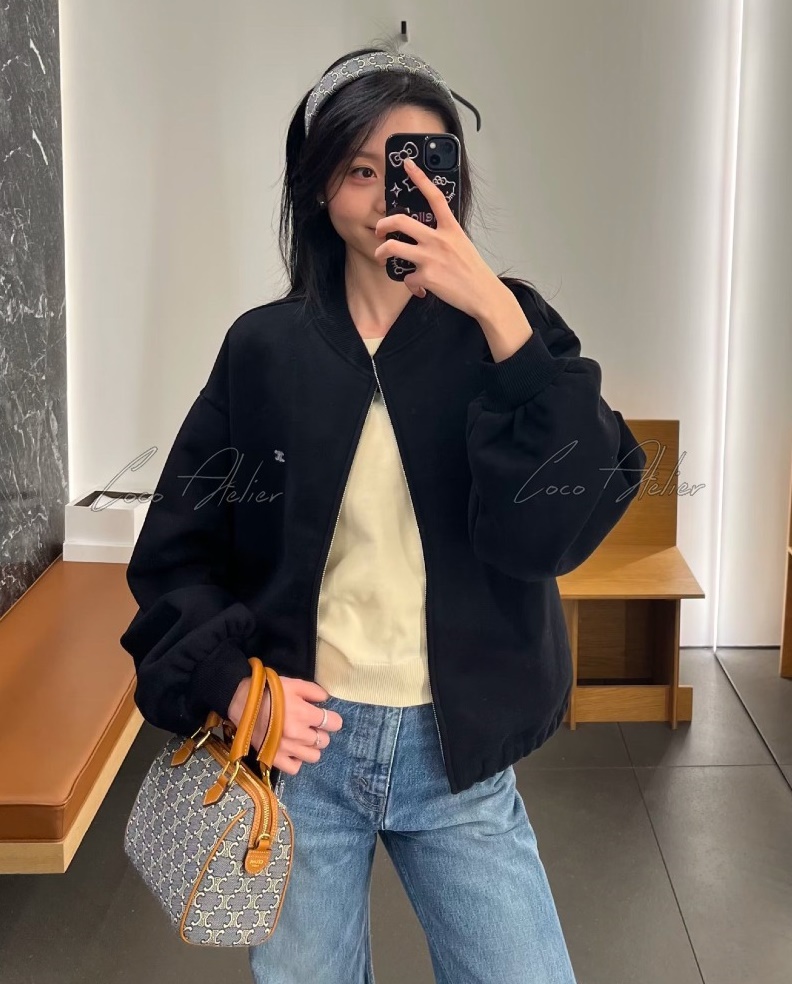 cotton zip-up