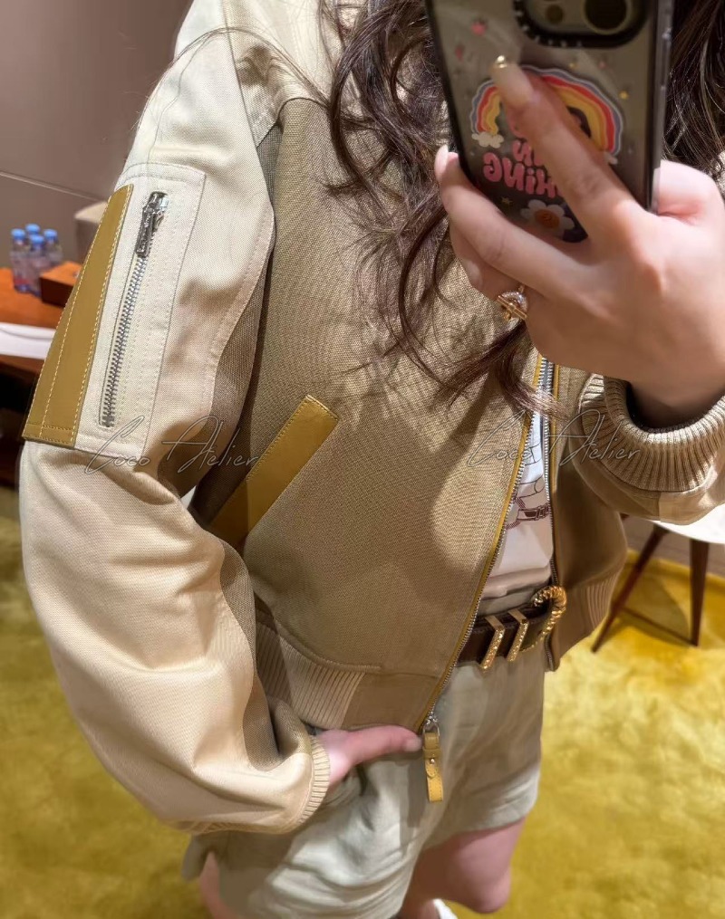 sheepskin patch jacket