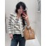 Stripe cardigan & sleeveless shirt