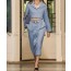 Blue tweed jacket & skirt