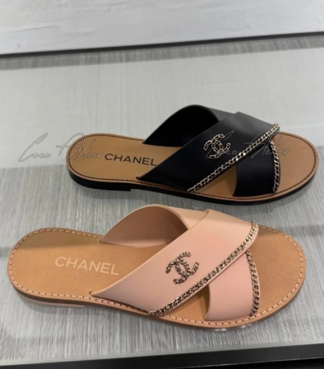 Diagonal cc sandals (+2color)