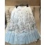long silk printed skirt