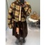 Checkered fleece jacket