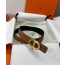 Brown leather belt