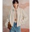 Mink zip-up jacket