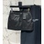 black leather mini skirt