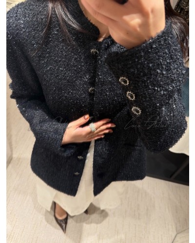 Black Half Tweed Jacket