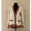 cashmere patch cardigan