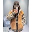 Shearing Hooded Knit Zip-Up