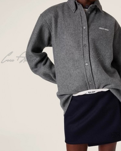 gray overshirt