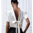 back-slit silk blouse