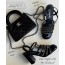 Chain strap heels