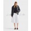 white cotton pleats skirt