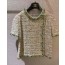 Gold short-sleeved tweed