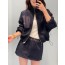 Navy Cotton Jacket & Skirt