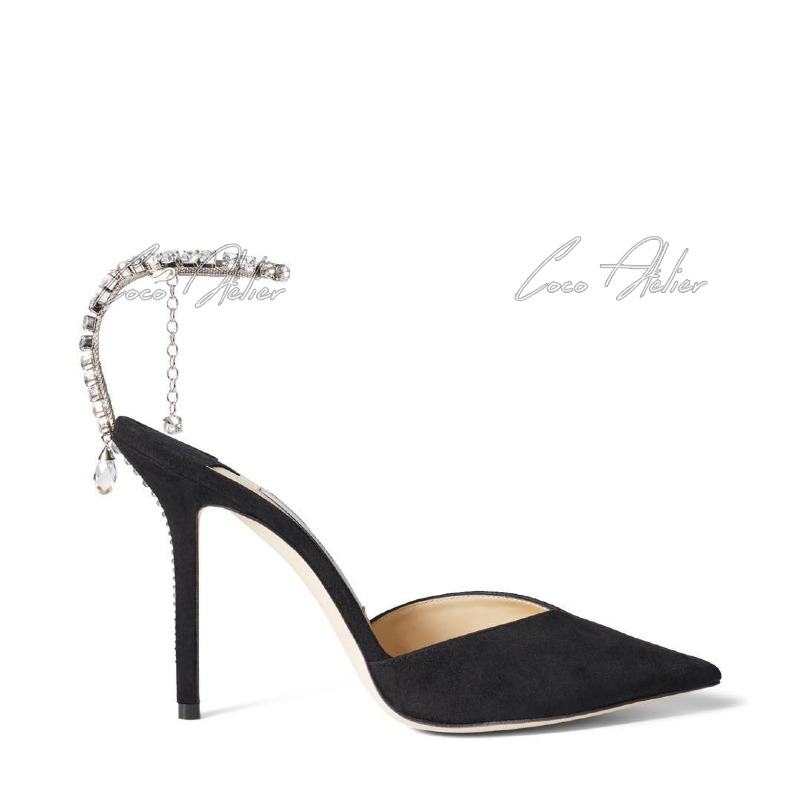 Jewel strap heels