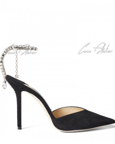 Jewel strap heels