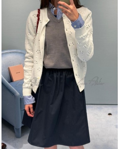 punching cardigan