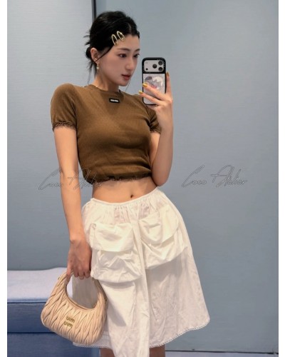 pocket lace skirt